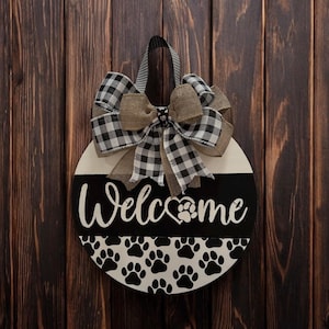 Appendino da porta con impronta di zampa