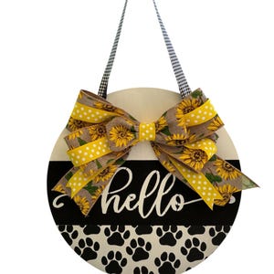 Appendino da porta con impronta di zampa