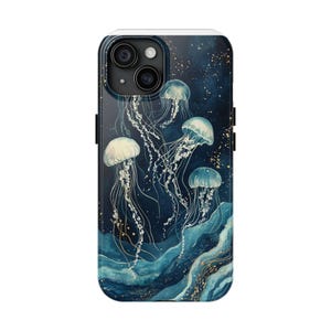 Fundas resistentes para teléfono con medusas, funda inspirada en el océano, accesorios de arte marino, fundas protectoras duraderas para amantes del agua, diseños únicos [...]