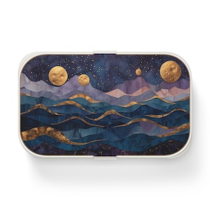 Celestial Bento Lunch Box | Eco-Friendly Meal Prep Container, Perfect for School, Work, or Picnics