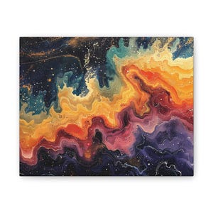 Galaxy Abstract Art Print, Colorful Canvas Wall Decor, Space-Inspired Home Art, Inspirational Gift for Cosmic Lovers, Modern Art Piece