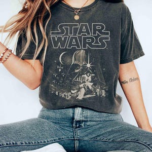 Comfort Colors® Vintage Starwars Shirt, Limited Anakin Skywalker Shirt, Star Wars Fan Shirt, Star Wars Jedi Shirt, Galaxy&#39;s Edge Halloween
