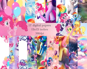 My little Unicorn  Digital pack, seamless papers for Crafts, Instant Download, Digital Item Unicorn