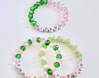 Wicked For Good Bracelet Stackable Friendship Crystal Bracelets Wicked For Good Jewelry Faceted Beads with Elastic String