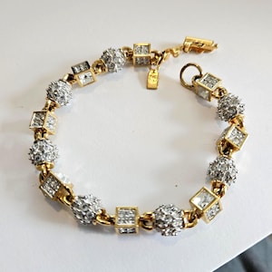 Rare Swarovski Vintage Jewelry Swarovski Crystal Sparking Bracelet with Extension Vintage Designer Prom/ Wedding Bracelet Gift