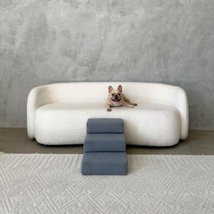 Soft Pet Stairs for Small Dogs & Cats, 2 or 3 Step Foam Ramp, Dog steps for bed, Dog Stairs with Removable Cover