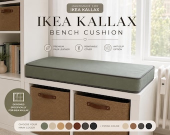 Cuscino personalizzato per panca IKEA Kallax, cuscino per sedile da finestra in similpelle