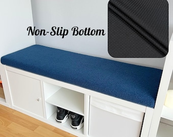 IKEA Kallax Bench Cushion, Non-Slip Bottom, Alpaca Bouclé Seat Cushion, Handmade for Entryway