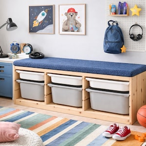 Cojín de banco Kallax de IKEA / Cojín de asiento Boucle / Cojín de asiento de ventana personalizado / Cojín de asiento de estante Kallax de IKEA / Cojín de banco de estante Kallax imagen 11