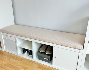 Cojín de banco Kallax de IKEA / Cojín de asiento Boucle / Cojín de asiento de ventana personalizado / Cojín de asiento de estante Kallax de IKEA / Cojín de banco de estante Kallax