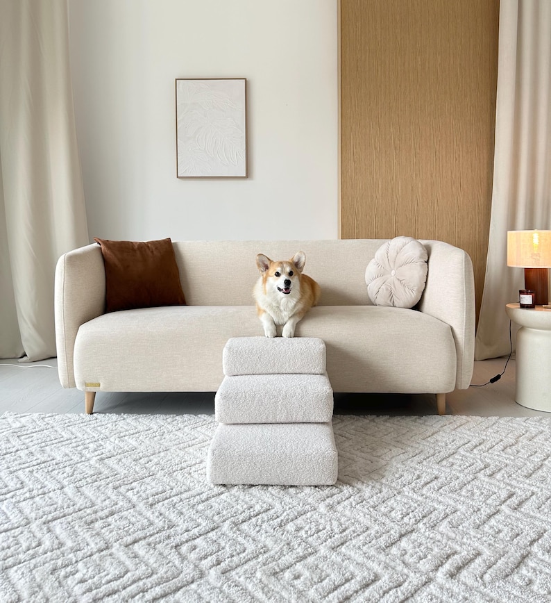 Soft Pet Stairs for Small Dogs & Cats, 2 ,3 or 4 Step Foam Ramp, Dog ...