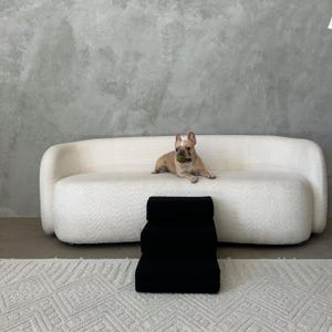 Soft Pet Stairs for Small Dogs & Cats, 2 or 3 Step Foam Ramp, Dog steps for bed, Dog Stairs with Removable Cover