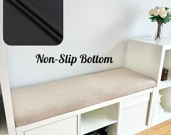 IKEA Kallax Bench Cushion, Non-Slip Bottom, Alpaca Bouclé Seat Cushion, Handmade for Entryway