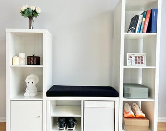 Coussin de banc fait main en alpaga bouclé | Coussin de siège IKEA Kallax
