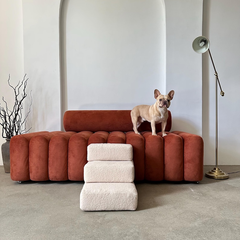 Hundetreppe fürs Bett aus Schaumstoff mit 2, 3 oder 4 Stufen