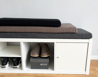 IKEA Kallax 用シートクッション | チョコレートブラウン ワッフルピケ