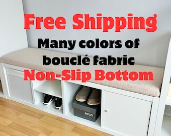 IKEA Kallax Bench Cushion | Boucle Seat Pad | Custom Window Seat Cushion| IKEA Kallax shelf seat pad | Kallax Shelf Bench Pad
