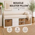 IKEA Kallax Cushion with Bolster | Boucle Bench Seat | Custom Fit