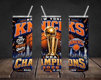 New York Knicks NBA Champions 2026 Tumbler – 20 oz Skinny Straight Tumbler