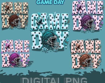 Preppy Football Mom PNG, Game Day PNG, Football Bow png, Gingham Football png, Polka Dot Football PNG, Fall Sports Digital Download