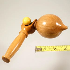 Toy top. Wood spinning top with handle. Handmade heirloom toy. image 1