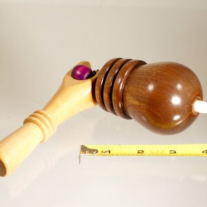 Toy top. Wood spinning top with handle. Handmade heirloom toy