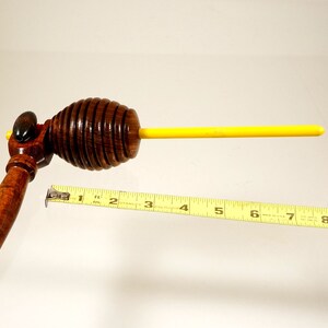 Toy top. Wood spinning top with handle. Handmade heirloom toy.