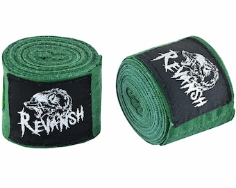 4.5 Meter Mexican Style Green Hand Wraps – Poly-Cotton Semi-Elastic, MMA, Boxing