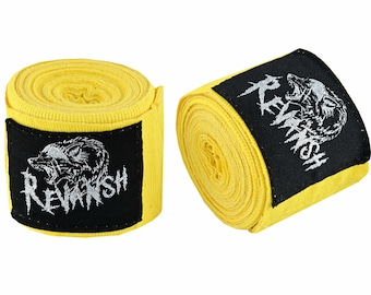 4.5 Meter Mexican Style Yellow Hand Wraps – Poly-Cotton Semi-Elastic, MMA, Boxing