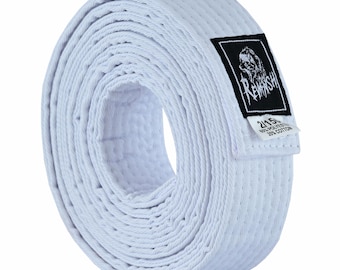 Martial Arts Belt White – Durable Cotton-Polyester Belt for Karate, Judo, Taekwondo Training | Revansh Sports