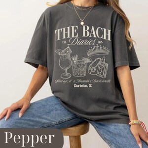 Custom Princess Bachelorette Comfort Colors Shirt, Luxury Bach Diaries