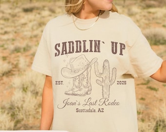 Custom Last Rodeo Bachelorette Shirt: Country Cowgirl Bridal Party Tee