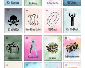 Roller Derby Lotería (54 cards & 10 boards)