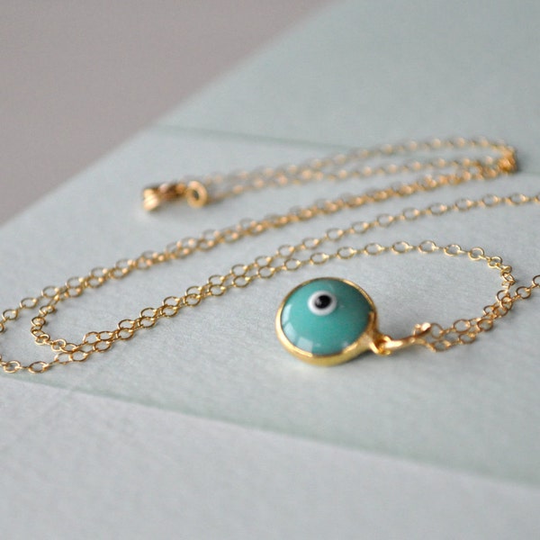 Gold Evil Eye Necklace