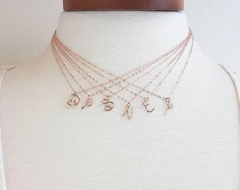 Custom Initial Necklace, Disney Style Lettering, Disney Font Necklace
