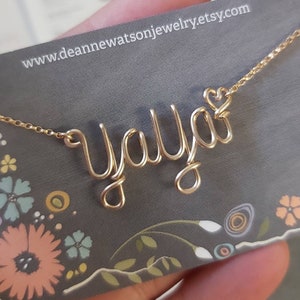 Yaya Necklace, Grandmother Gift, Personalized Grandma Jewelry, Mother's Day Gift