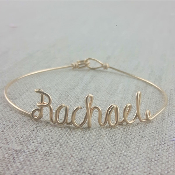 Wire Name Bracelet, Custom Wire Bangle, Teen Gift Ideas, Easter Graduation Birthday