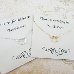Tie the Knot Necklace, Bridesmaid Thank You Gift, Maid Matron of Honor, Flower Girls - Deanne Watson Jewelry