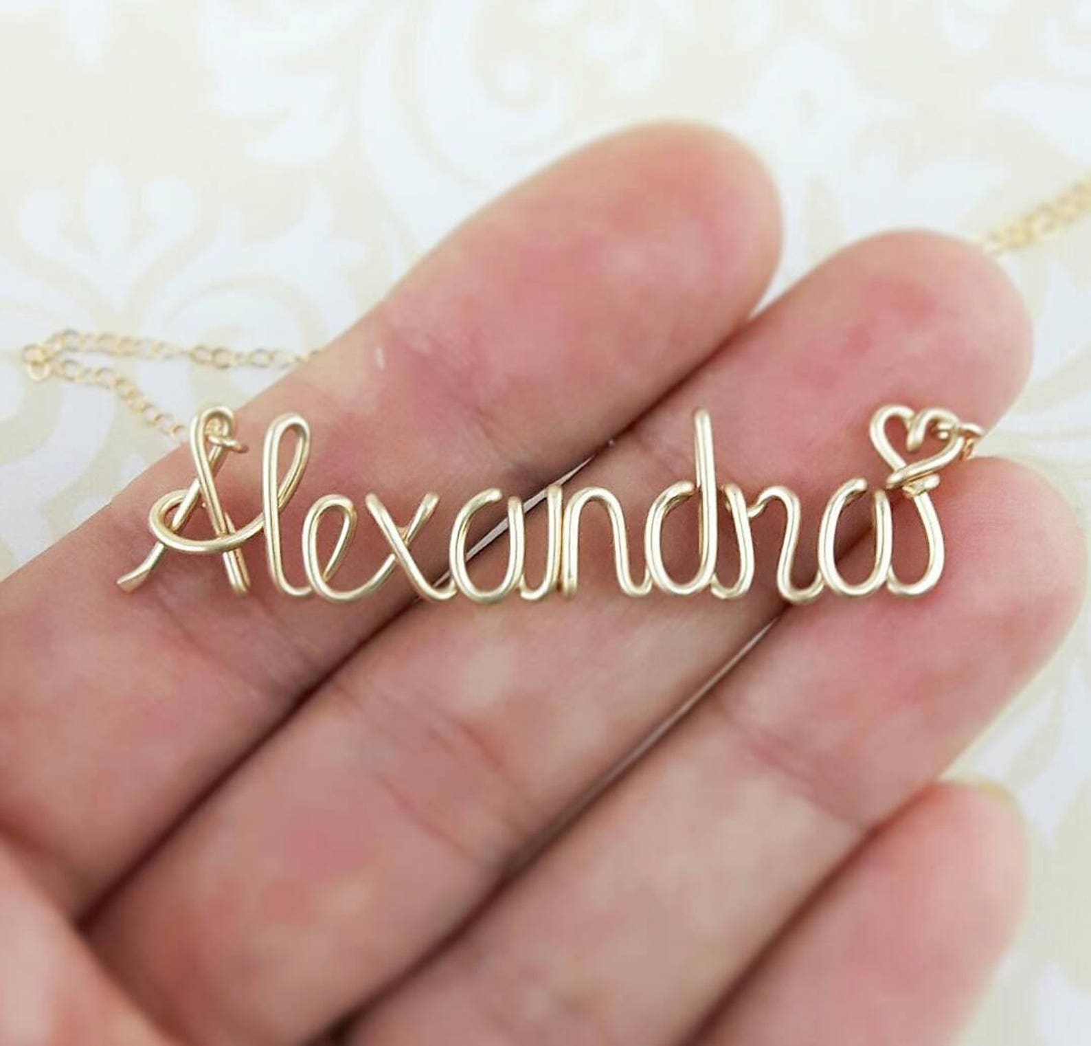 Child Name Necklace Personalized Jewelry Granddaughter Etsy