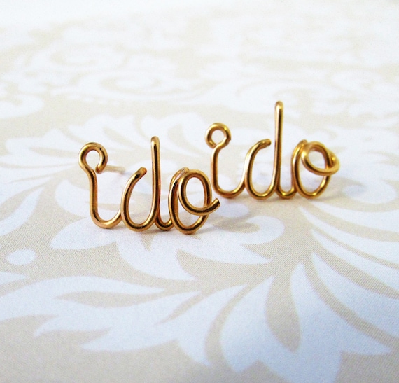 Custom shop word earrings