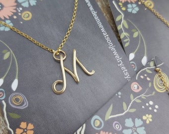 Personalized Initial Necklace, Handmade Letter Pendant, Birthday Gifts for Teens, Necklace for Girls