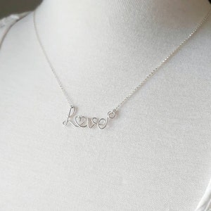 Love Necklace, Personalized Word Necklace, Inspirational Gifts, Custom Word Jewelry, Personalized Gifts, One Little Word, Intention Jewelry image 7