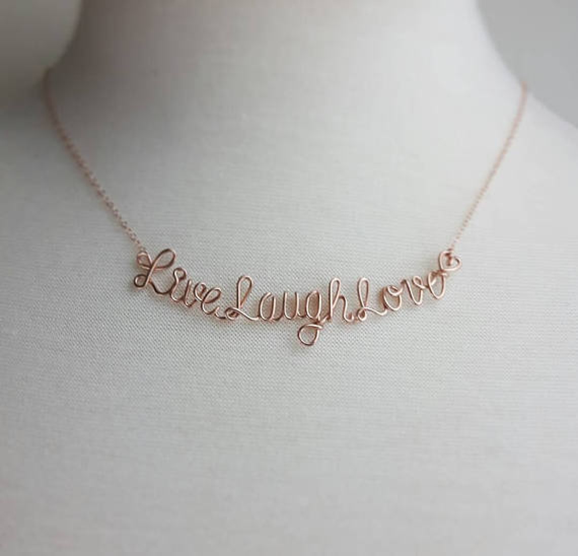 Breathe Necklace Custom Word Necklace Best Friend Gift One Etsy