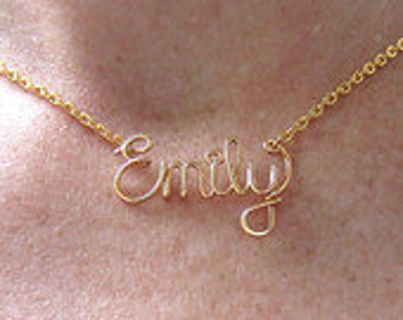 Personalized Wire Name Necklace for Teens Personalized Gift Etsy
