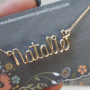 Wire Name Necklace for Girls, Personalized Gift for Daughter Grandaughter image 2