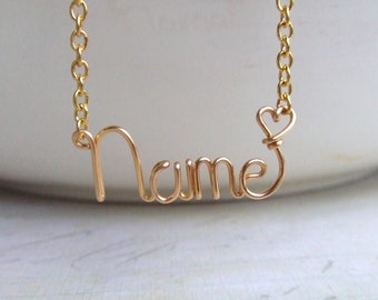 Name Necklace for Girls, Cursive Script Necklace, Handwriting Necklace, Custom Bridesmaid Gifts