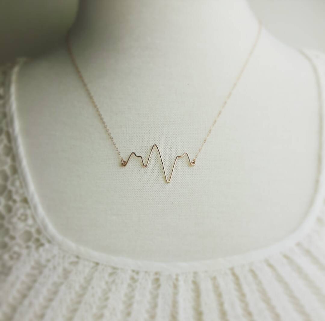 EKG Necklace, Heartbeat Necklace, EKG Jewelry, Healthcare Worker Gifts