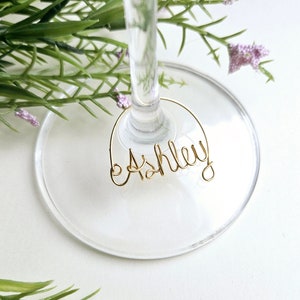 Wine glass charm, Custom Name, Bachelorette Decorations