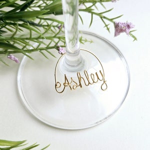 Wine glass charm, Custom Name, Bachelorette Decorations image 5