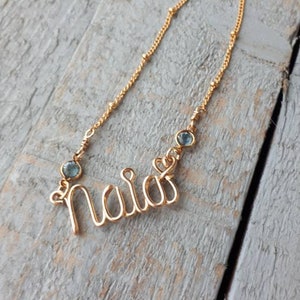Wire Name Necklace, Personalized Jewelry Gifts for Girls and Teens, Custom Wire Jewelry